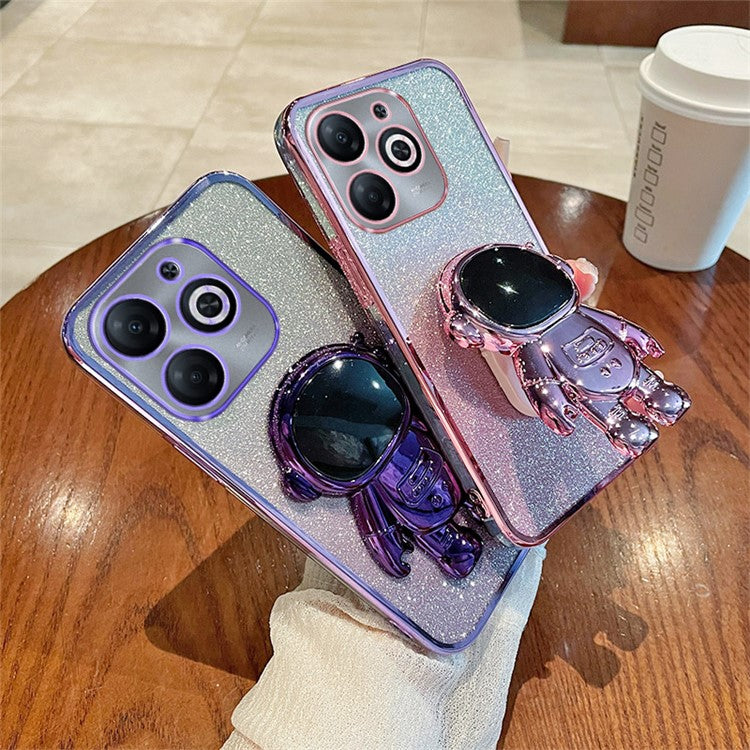 For Infinix Smart 8 4G / Hot 40i / Tecno Spark Go 2024 4G / Spark 20 Case PC+TPU Phone Shell - Black