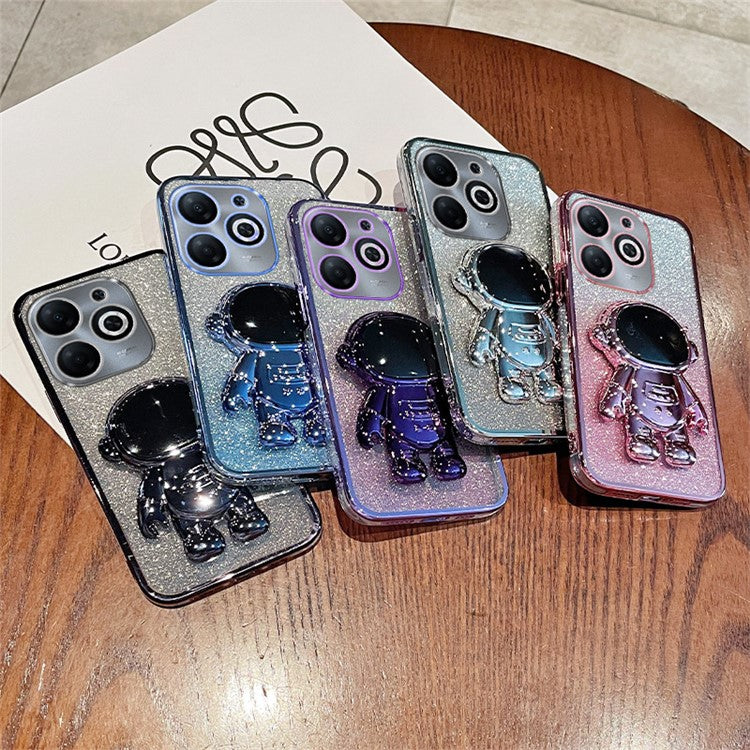 For Infinix Smart 8 4G / Hot 40i / Tecno Spark Go 2024 4G / Spark 20 Case PC+TPU Phone Shell - Black