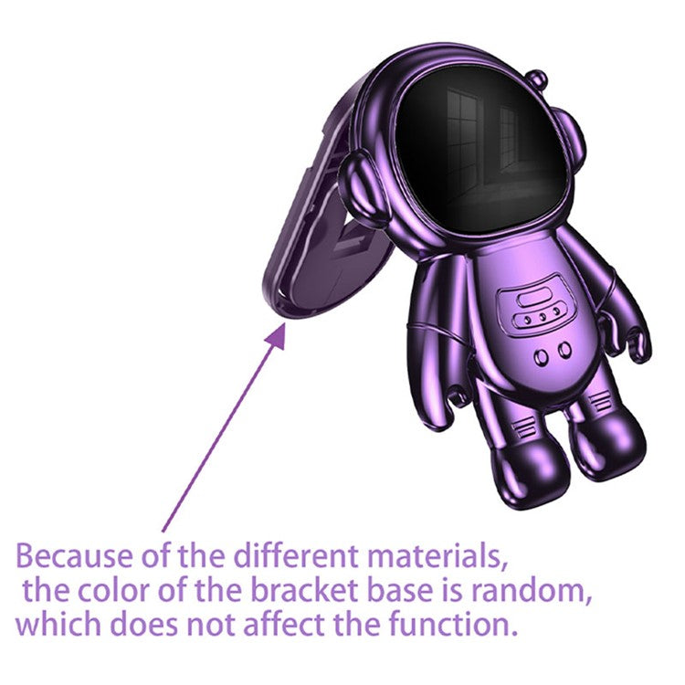 Phone Case for vivo Y02s 4G Astronaut Kickstand PC+TPU Cover Slim-Fit Phone Shell - Purple