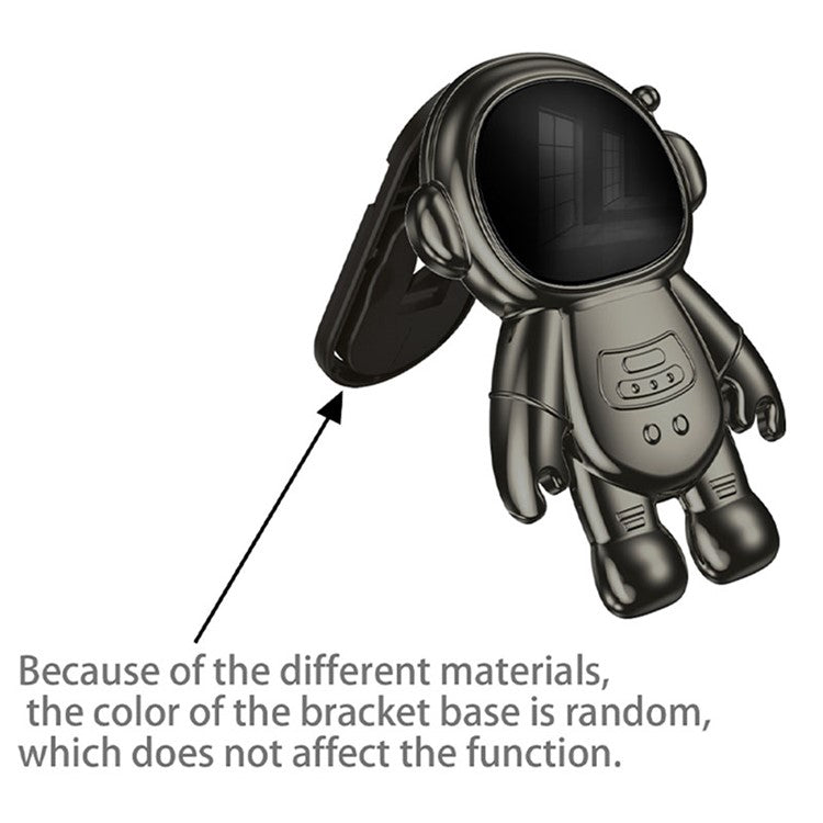 For vivo S16e 5G Electroplating Phone Case Astronaut Kickstand PC+TPU Cover Phone Shell - Black