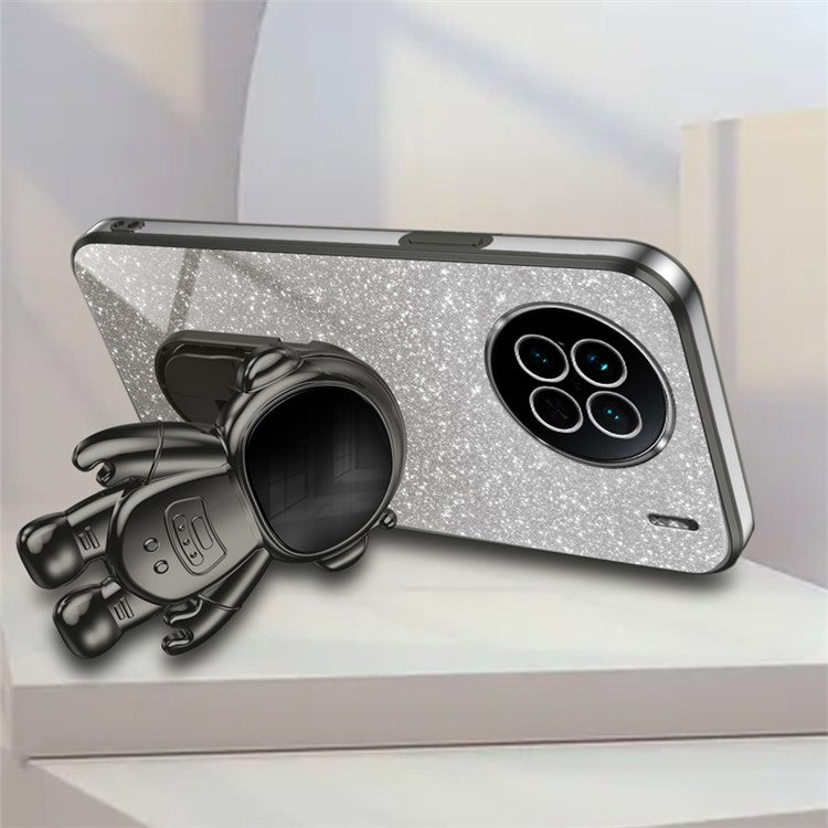 Phone Case for vivo X90 5G Astronaut Kickstand PC+TPU Cover Slim-Fit Phone Shell - Black