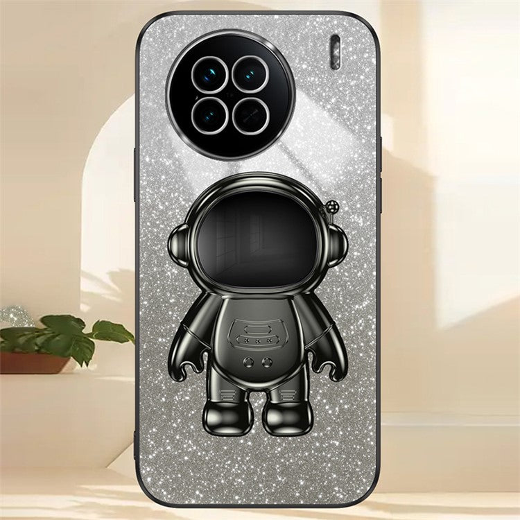 Phone Case for vivo X90 5G Astronaut Kickstand PC+TPU Cover Slim-Fit Phone Shell - Black
