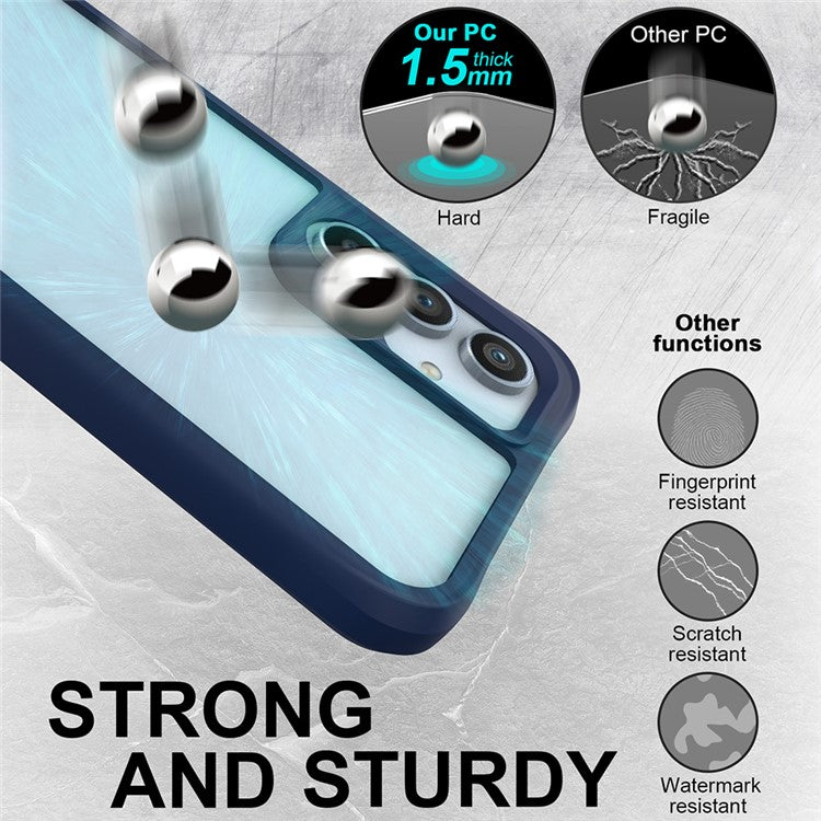 Combat X Mode Series for Samsung Galaxy A15 4G / A15 5G Cell Phone Cases Four Corner Drop-resistant Back Shell - Blue