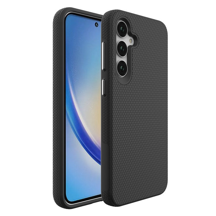 Phone Case for Samsung Galaxy A55 5G Shell Drop-resistant TPU+PC Back Cover - Black