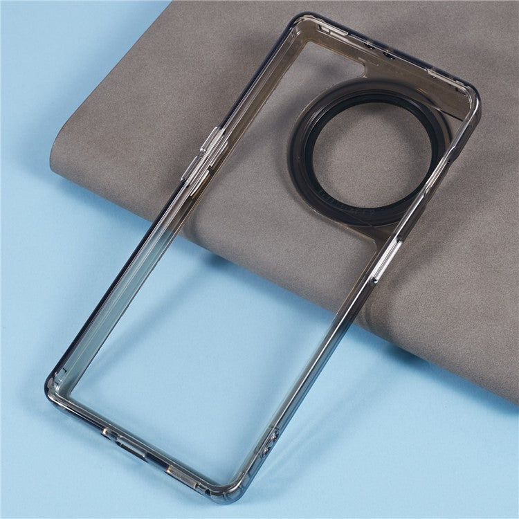 For OnePlus 11 5G / 11R 5G / Ace 2 5G Clear Case PC+TPU 2-in-1 Shockproof Protective Phone Cover - Transparent Black