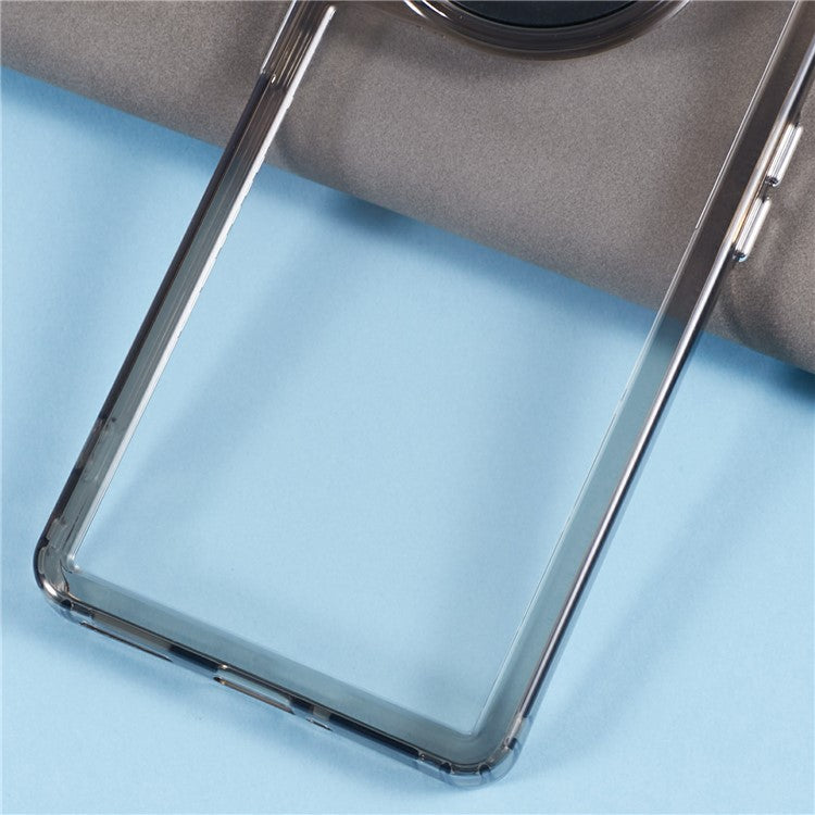 For OnePlus 11 5G / 11R 5G / Ace 2 5G Clear Case PC+TPU 2-in-1 Shockproof Protective Phone Cover - Transparent Black