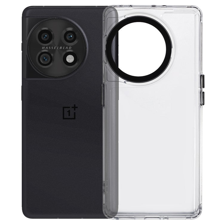 For OnePlus 11 5G / 11R 5G / Ace 2 5G Clear Case PC+TPU 2-in-1 Shockproof Protective Phone Cover - Transparent