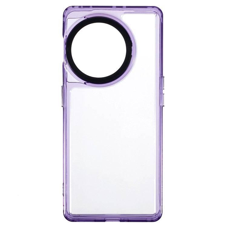 For OnePlus 11 5G / 11R 5G / Ace 2 5G Clear Case PC+TPU 2-in-1 Shockproof Protective Phone Cover - Transparent Purple