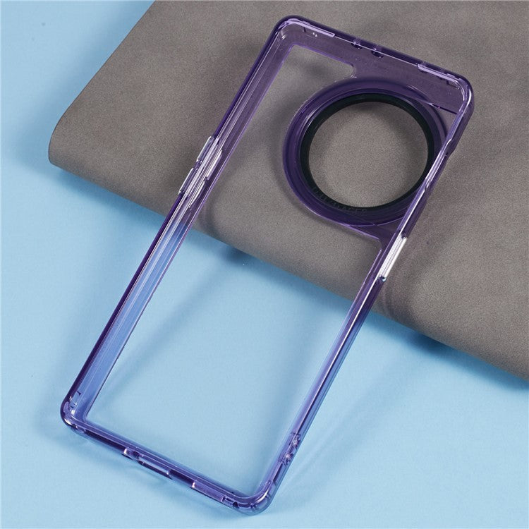 For OnePlus 11 5G / 11R 5G / Ace 2 5G Clear Case PC+TPU 2-in-1 Shockproof Protective Phone Cover - Transparent Purple