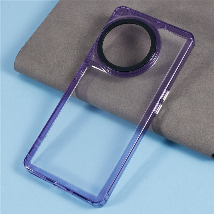 For OnePlus 11 5G / 11R 5G / Ace 2 5G Clear Case PC+TPU 2-in-1 Shockproof Protective Phone Cover - Transparent Purple