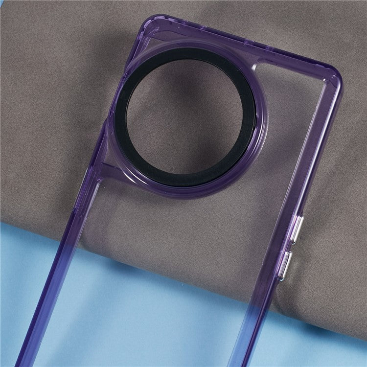 For OnePlus 11 5G / 11R 5G / Ace 2 5G Clear Case PC+TPU 2-in-1 Shockproof Protective Phone Cover - Transparent Purple