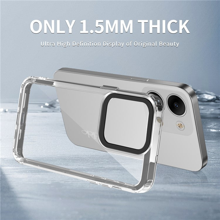 PC+TPU Case for Oppo Reno9 5G / Reno9 Pro 5G Cover Shockproof Phone Shell - Transparent Black