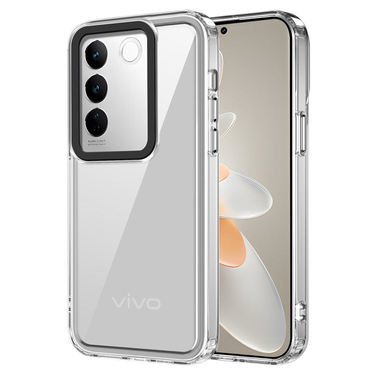 For vivo V27 Pro 5G / vivo V27 5G Phone Cover PC+TPU Scratch-proof Back Case - Transparent