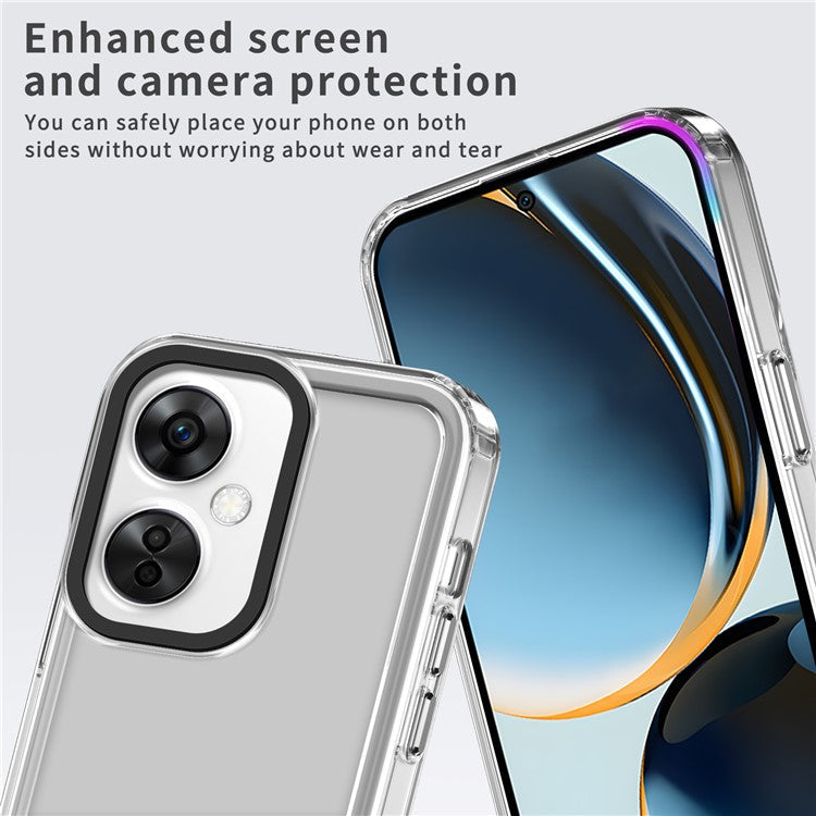 For OnePlus Nord CE3 5G / Oppo K11 5G Clear Cases PC+TPU Shell Anti-Scratch Phone Cover - Transparent Purple
