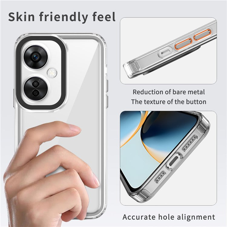 For OnePlus Nord CE3 5G / Oppo K11 5G Clear Cases PC+TPU Shell Anti-Scratch Phone Cover - Transparent Black