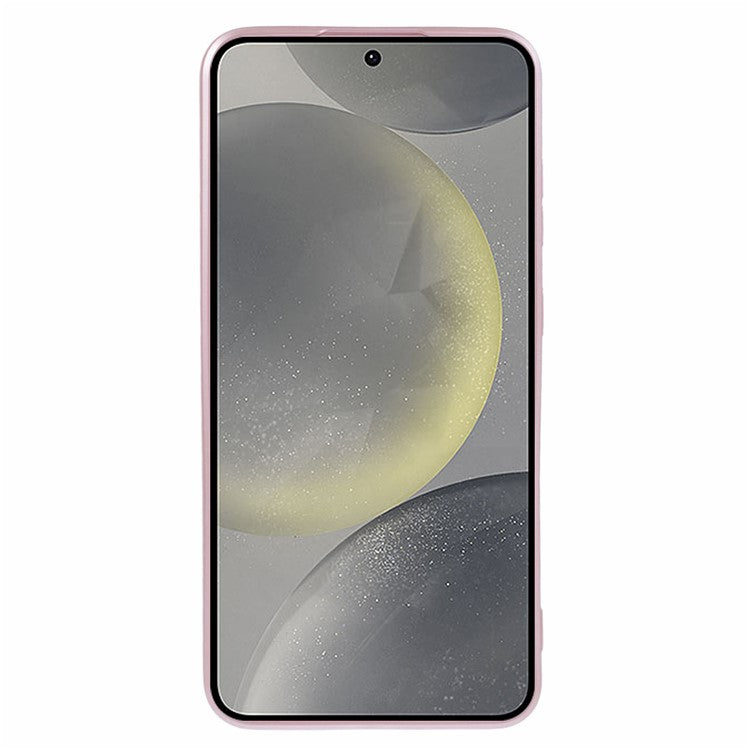 For Samsung Galaxy S24+ Case with Lens Film Compatible with MagSafe Rubberized TPU Phone Cover - Pink