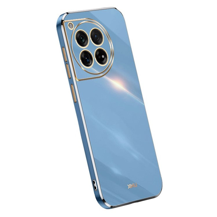 XINLI For OnePlus 12 5G Case Electroplating TPU Phone Cover Precise Lens Protection - Blue