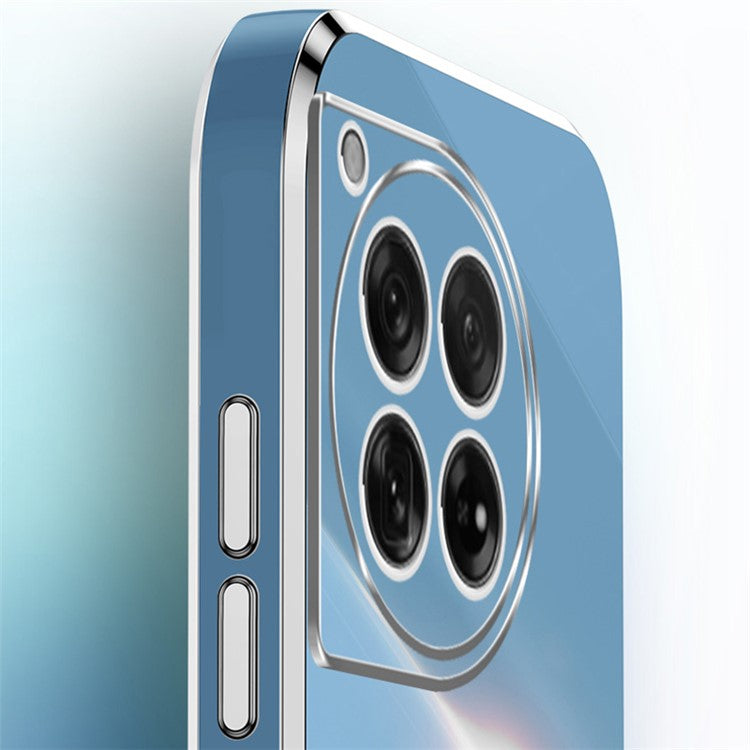 XINLI For OnePlus 12 5G Case Electroplating TPU Phone Cover Precise Lens Protection - Blue