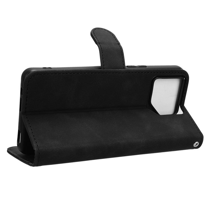 For Asus ROG Phone 8 Pro 5G / 8 5G Case Protective PU Leather Skin-touch Phone Cover - Black
