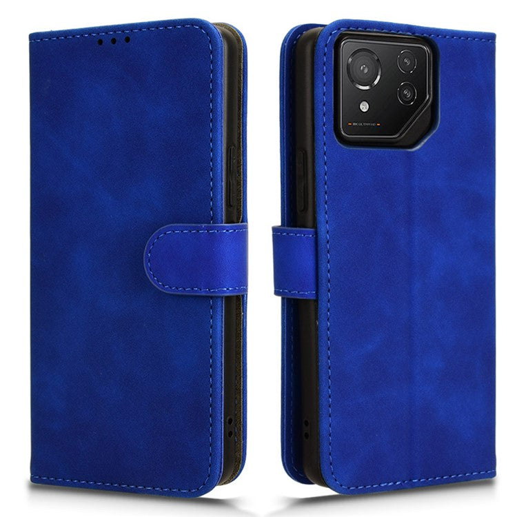 For Asus ROG Phone 8 Pro 5G / 8 5G Case Protective PU Leather Skin-touch Phone Cover - Blue