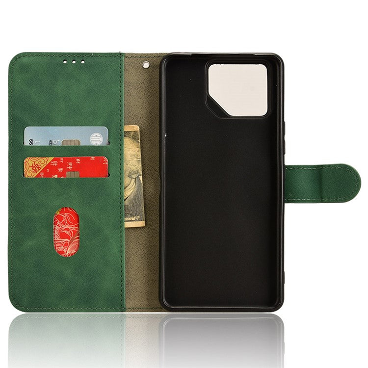 For Asus ROG Phone 8 Pro 5G / 8 5G Case Protective PU Leather Skin-touch Phone Cover - Green
