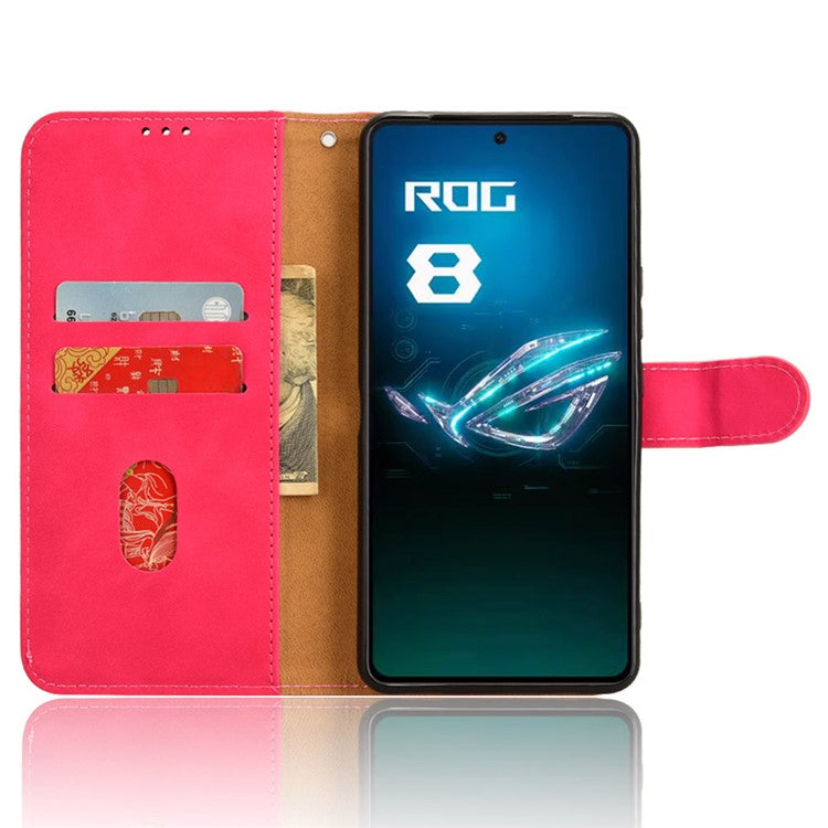 For Asus ROG Phone 8 Pro 5G / 8 5G Case Protective PU Leather Skin-touch Phone Cover - Rose