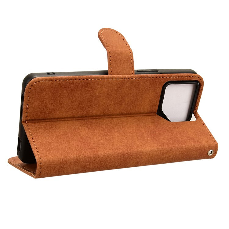 For Asus ROG Phone 8 Pro 5G / 8 5G Case Protective PU Leather Skin-touch Phone Cover - Brown