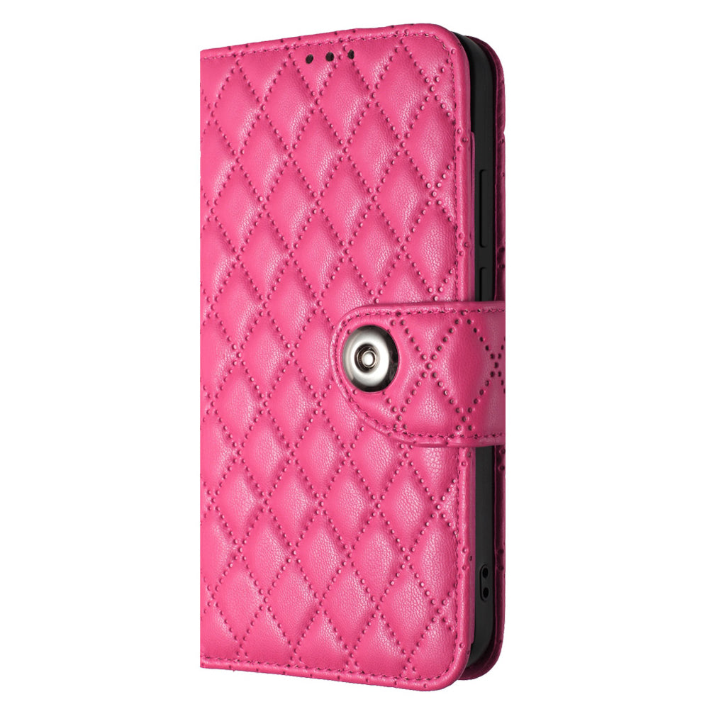 YB Imprinting Series-8 for Samsung Galaxy S20 FE 4G / FE 5G / S20 Lite / S20 FE 2022 Leather Case with Hand Strap - Rose