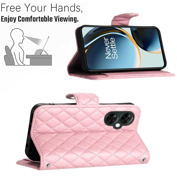 YB Imprinting Series-8 for OnePlus Nord CE 3 Lite 5G / Nord N30 5G / Oppo K11x 5G Leather Case Wallet Cover - Pink