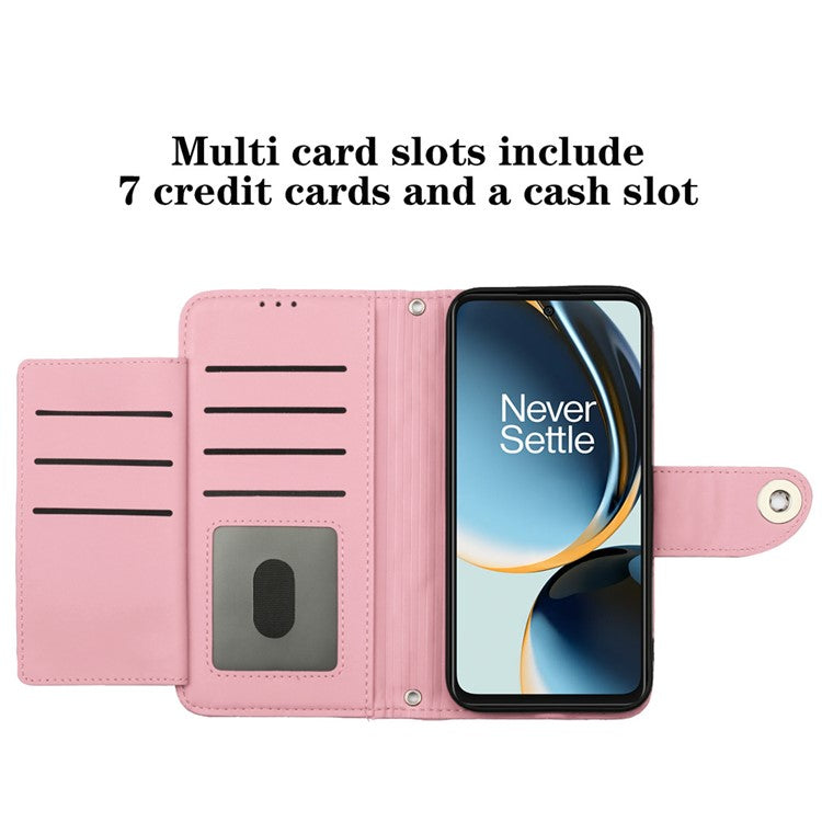 YB Imprinting Series-8 for OnePlus Nord CE 3 Lite 5G / Nord N30 5G / Oppo K11x 5G Leather Case Wallet Cover - Pink