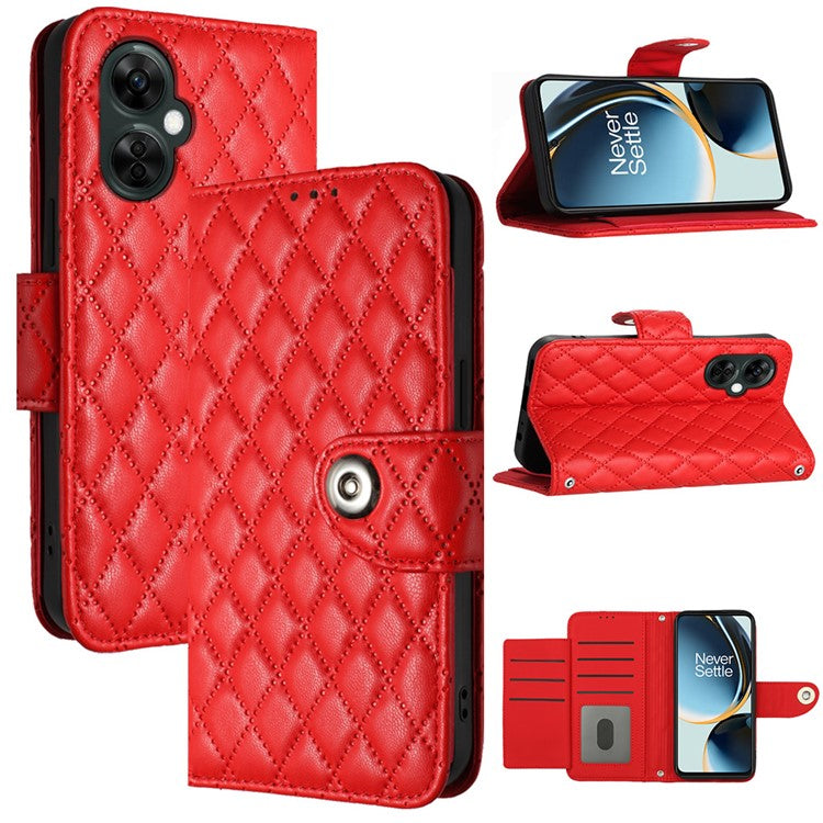 YB Imprinting Series-8 for OnePlus Nord CE 3 Lite 5G / Nord N30 5G / Oppo K11x 5G Leather Case Wallet Cover - Red
