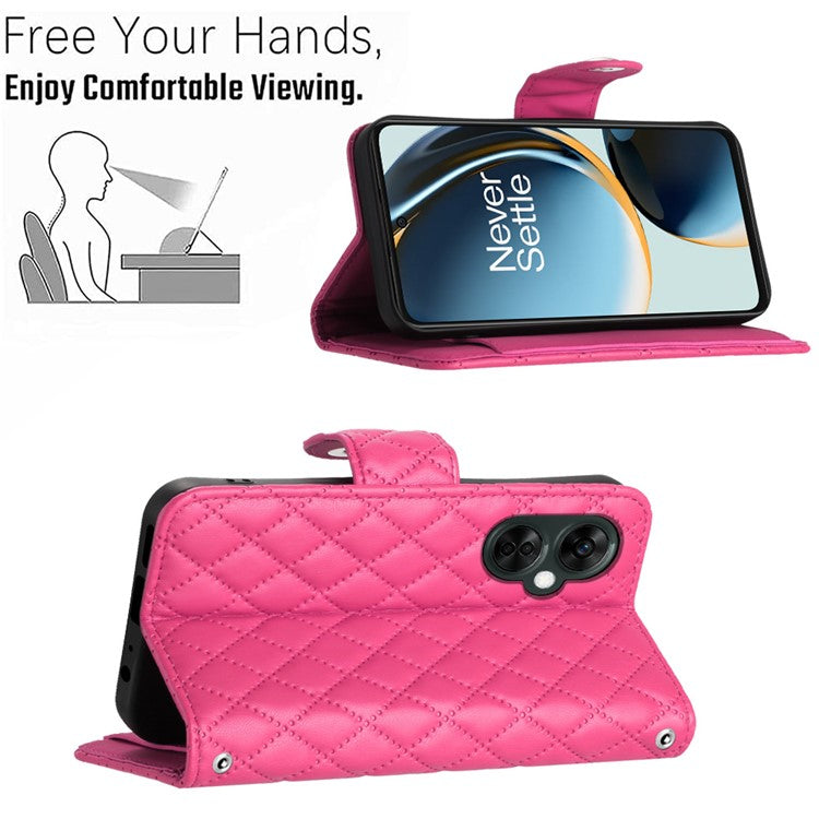 YB Imprinting Series-8 for OnePlus Nord CE 3 Lite 5G / Nord N30 5G / Oppo K11x 5G Leather Case Wallet Cover - Rose