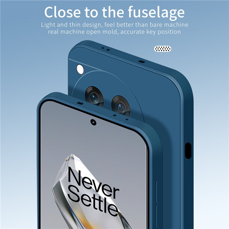 PINWUYO JK Touching Series For OnePlus 12 5G Case Anti-Scratch Soft TPU Back Cover - Navy Blue