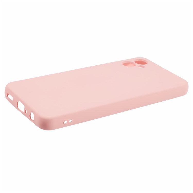 For Samsung Galaxy A04e 4G/F04 4G/M04 4G Cell Phone Case 2.0mm Soft TPU Arc Edge Shockproof Cover - Pink