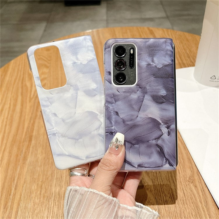 Rococo Series For Oppo Find N2 5G Case Hard PC Protective Thin Phone Cover - Black