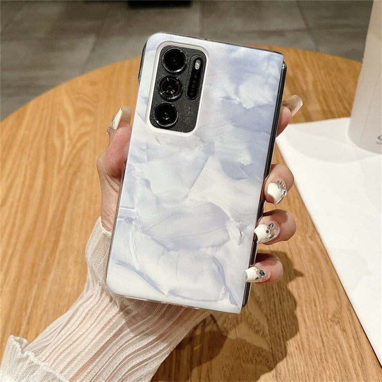 Rococo Series For Oppo Find N2 5G Case Hard PC Protective Thin Phone Cover - White