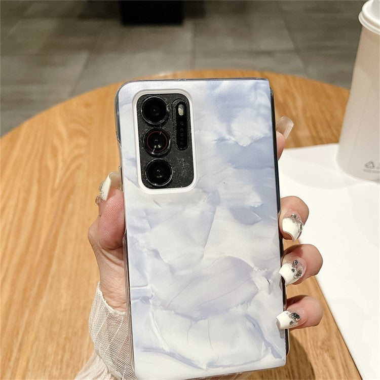 Rococo Series For Oppo Find N2 5G Case Hard PC Protective Thin Phone Cover - White
