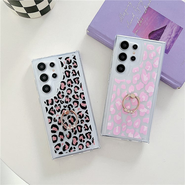 For Samsung Galaxy S23 Ultra Case Ring Kickstand Anti-drop Airbag TPU Cell Phone Cover - Musical Notes