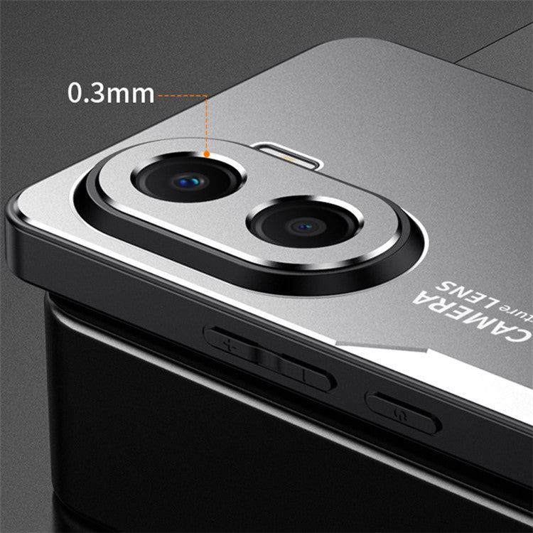 For Honor X40i 5G Shockproof Case Anti-Drop Metal+TPU+PC Phone Cover - Red