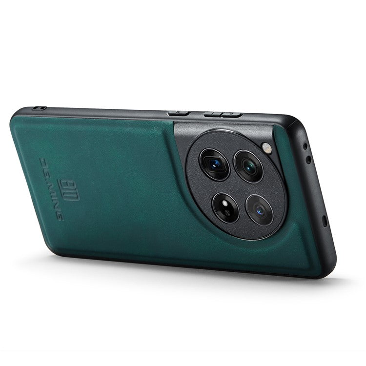 DG.MING For OnePlus 12 5G Case Leather+PC+TPU Anti-Drop Phone Cover - Green