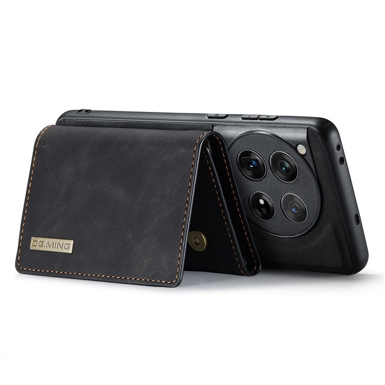 DG.MING M1 Series for OnePlus 12 5G Case Detachable Wallet Phone Cover - Black