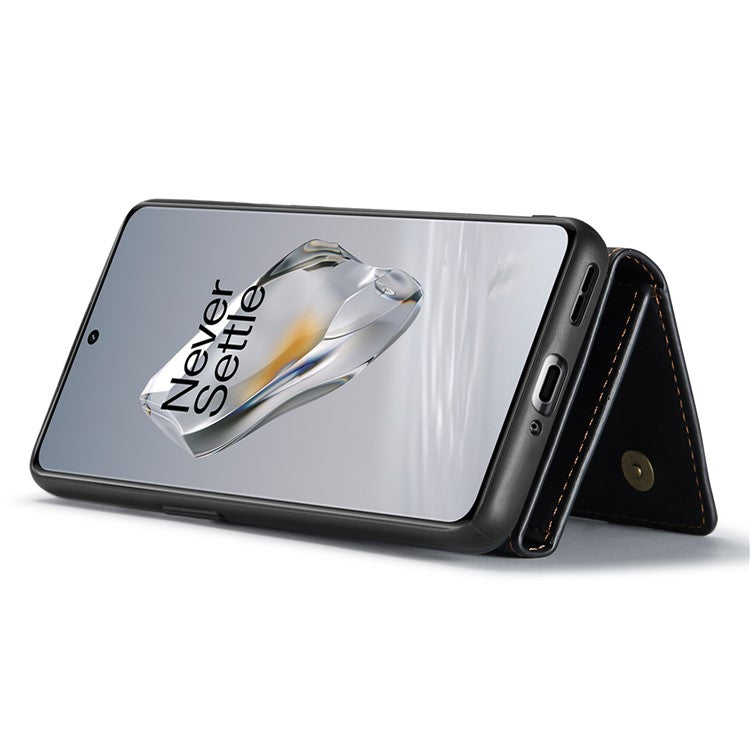 DG.MING M1 Series for OnePlus 12 5G Case Detachable Wallet Phone Cover - Black