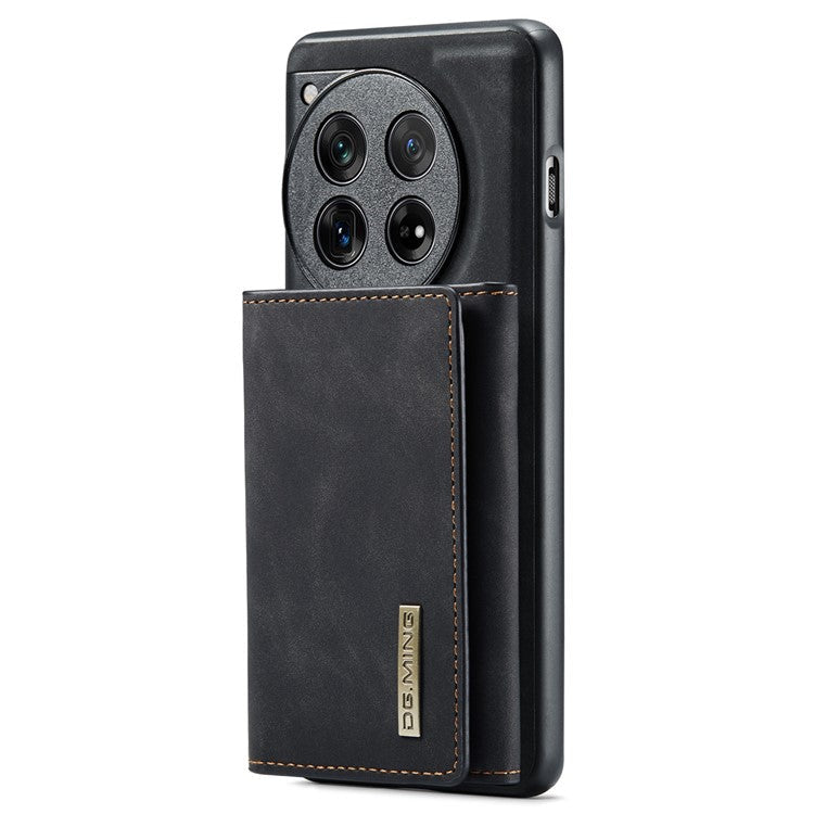 DG.MING M1 Series for OnePlus 12 5G Case Detachable Wallet Phone Cover - Black