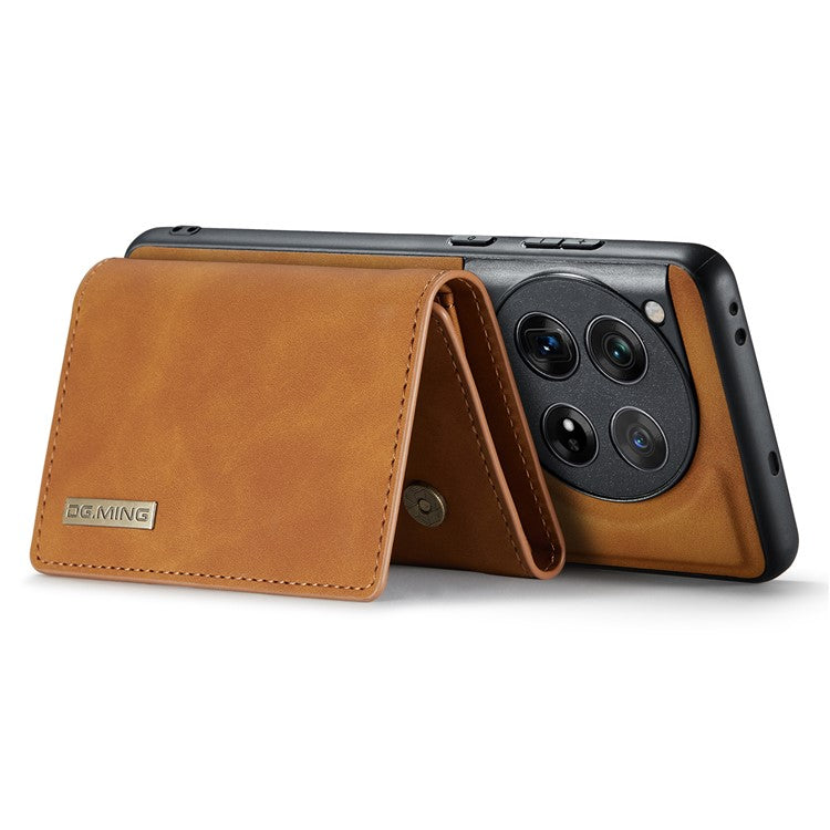 DG.MING M1 Series for OnePlus 12 5G Case Detachable Wallet Phone Cover - Brown