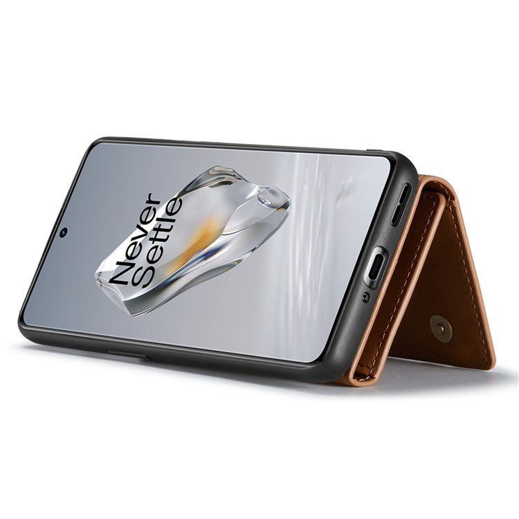 DG.MING M1 Series for OnePlus 12 5G Case Detachable Wallet Phone Cover - Brown