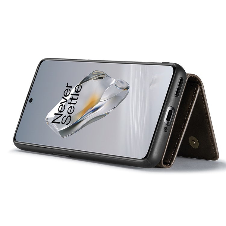 DG.MING M1 Series for OnePlus 12 5G Case Detachable Wallet Phone Cover - Coffee