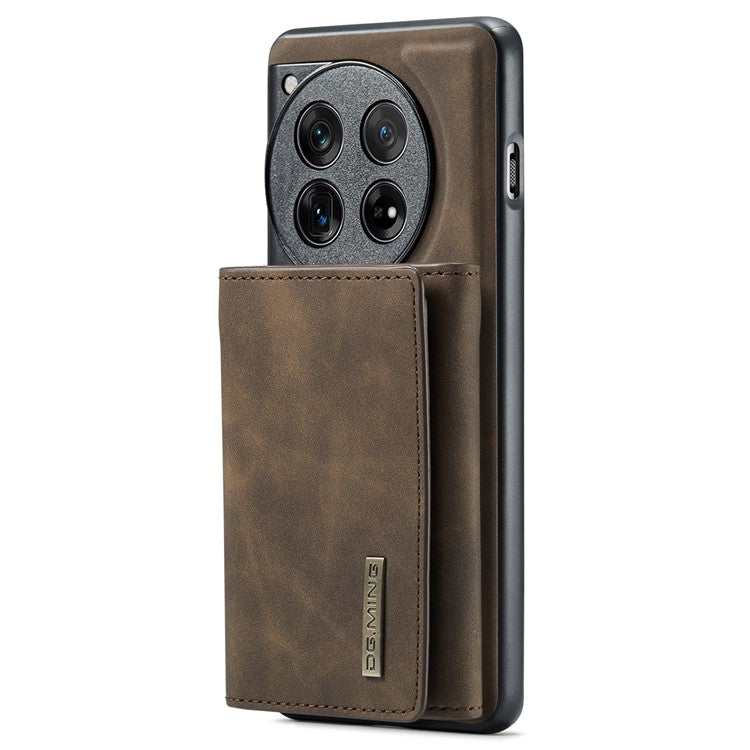 DG.MING M1 Series for OnePlus 12 5G Case Detachable Wallet Phone Cover - Coffee