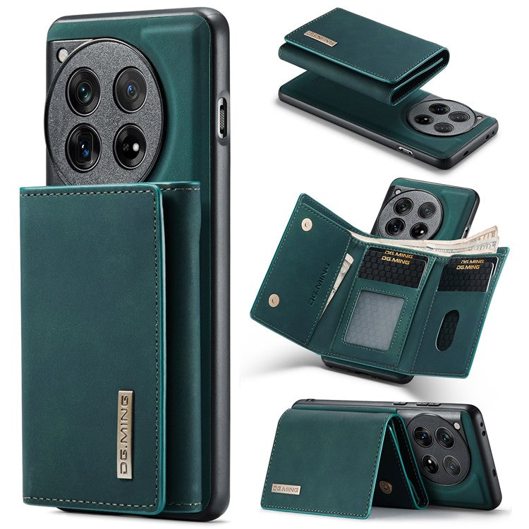 DG.MING M1 Series for OnePlus 12 5G Case Detachable Wallet Phone Cover - Green