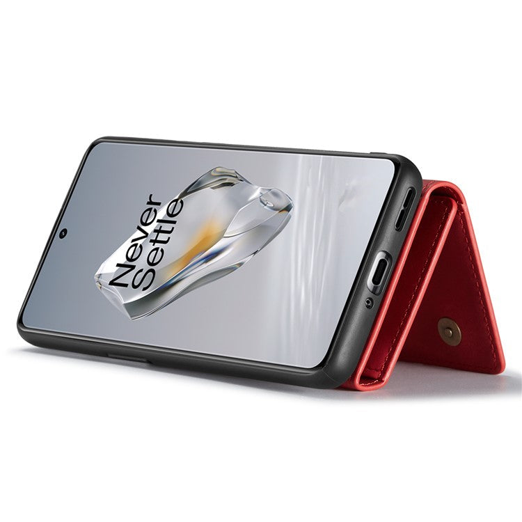 DG.MING M1 Series for OnePlus 12 5G Case Detachable Wallet Phone Cover - Red