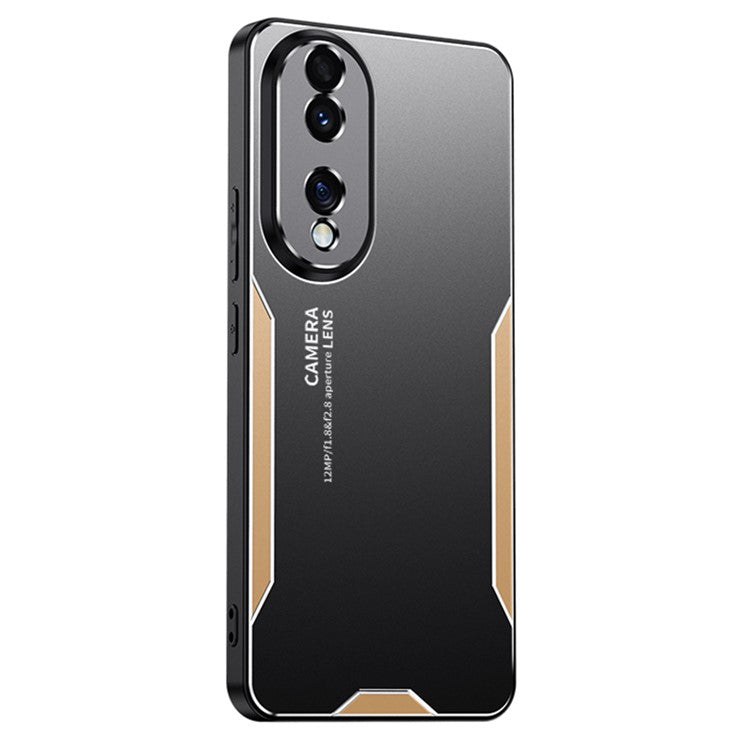For Honor 70 5G Case Heavy Duty Aluminum Alloy+TPU+PC Anti-Scratch Phone Cover - Gold